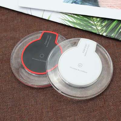 Wholesale customization qi fantasy transparent mobile phone fast wireless phone charger for samsung iphone 11